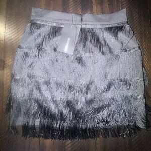 Fashion Nova "Out With A Bang Fringe Mini Skirt"